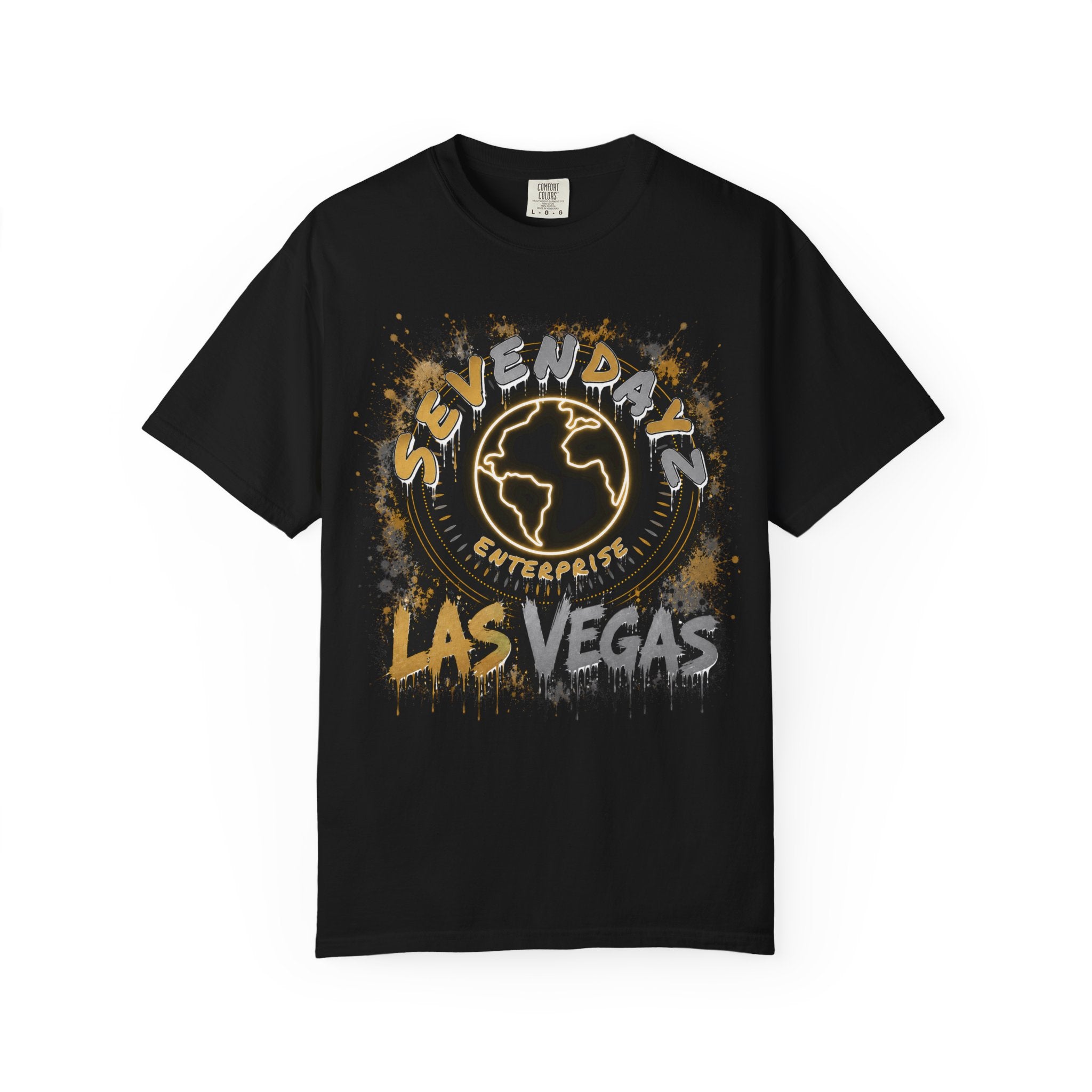 Las Vegas Graffiti T-Shirt — 'Sevendaz Enterprises' Streetwear Tee