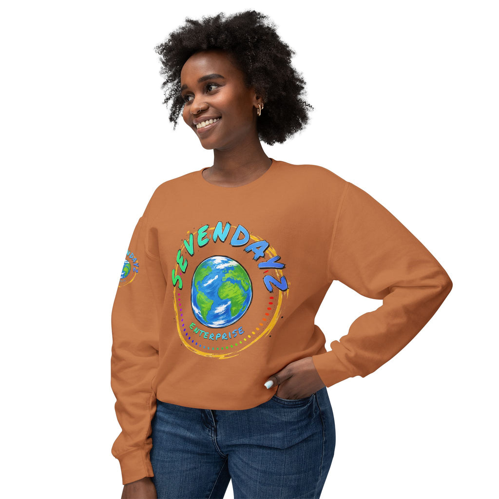 “SEVENDAYZ” Globe Crewneck with “EVERYDAY IM HUSTLIN” Back Print