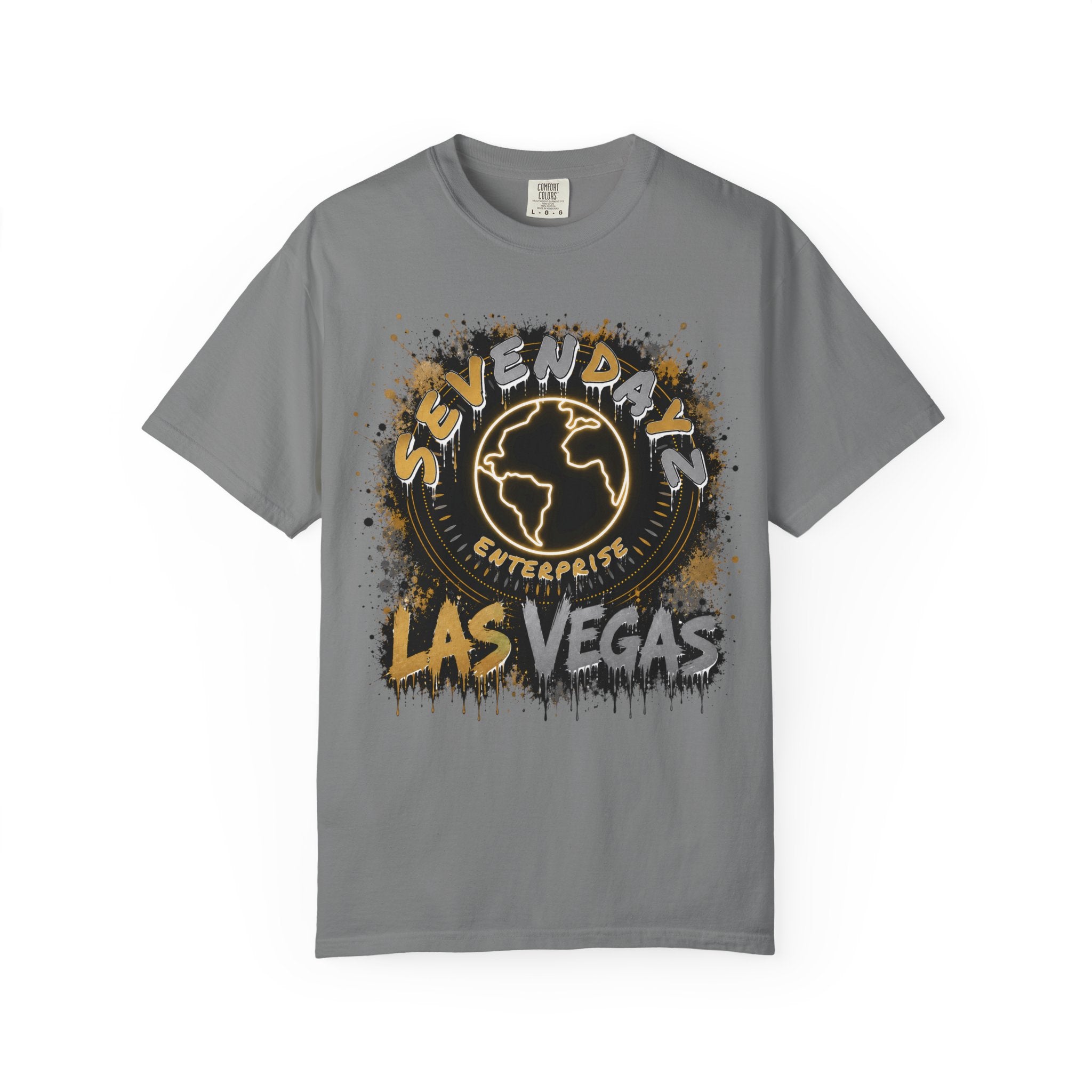 Las Vegas Graffiti T-Shirt — 'Sevendaz Enterprises' Streetwear Tee