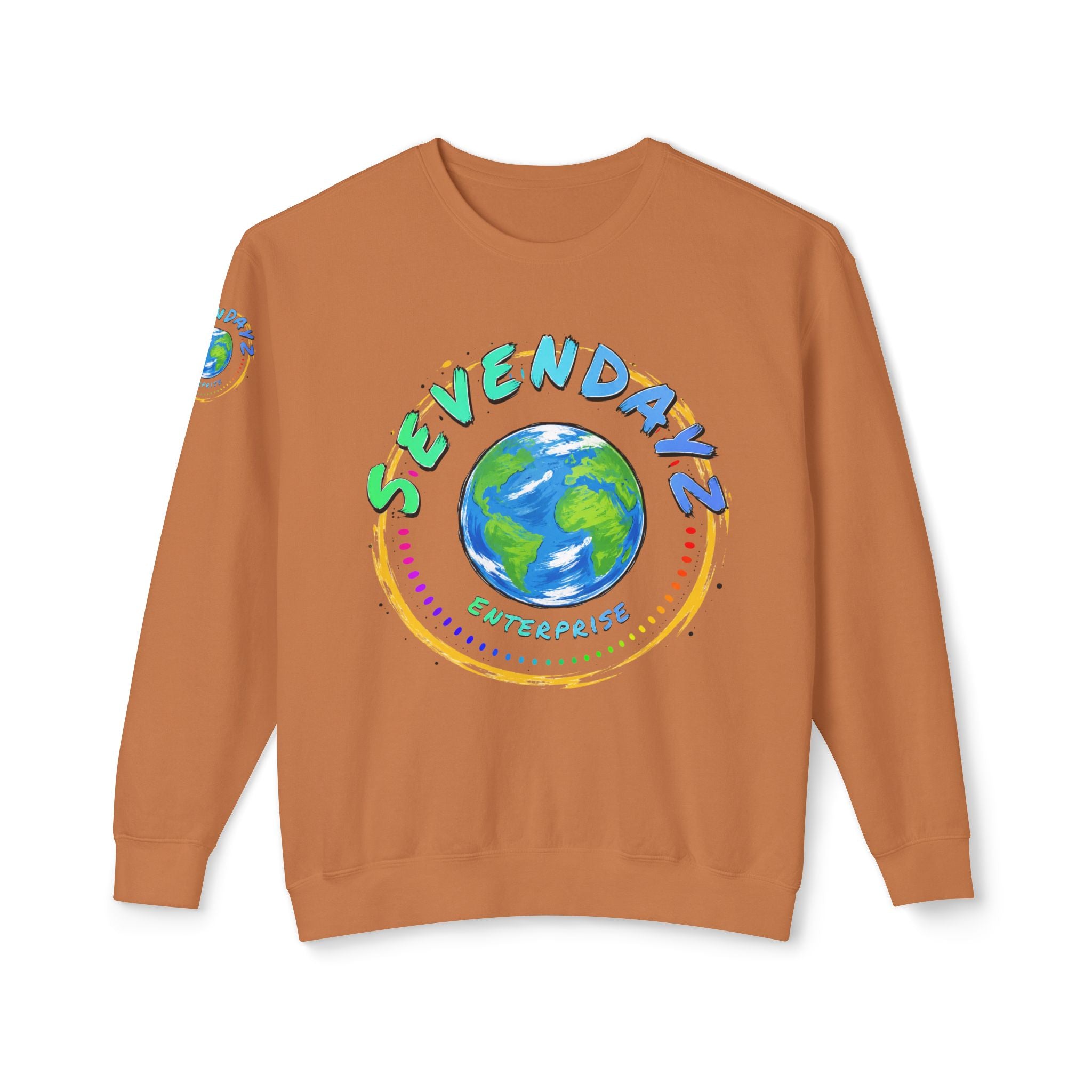 “SEVENDAYZ” Globe Crewneck with “EVERYDAY IM HUSTLIN” Back Print