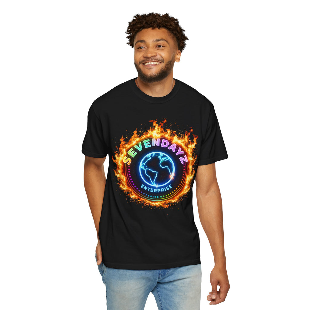 Sevendayz Enterprise Flaming Globe Graphic Tee