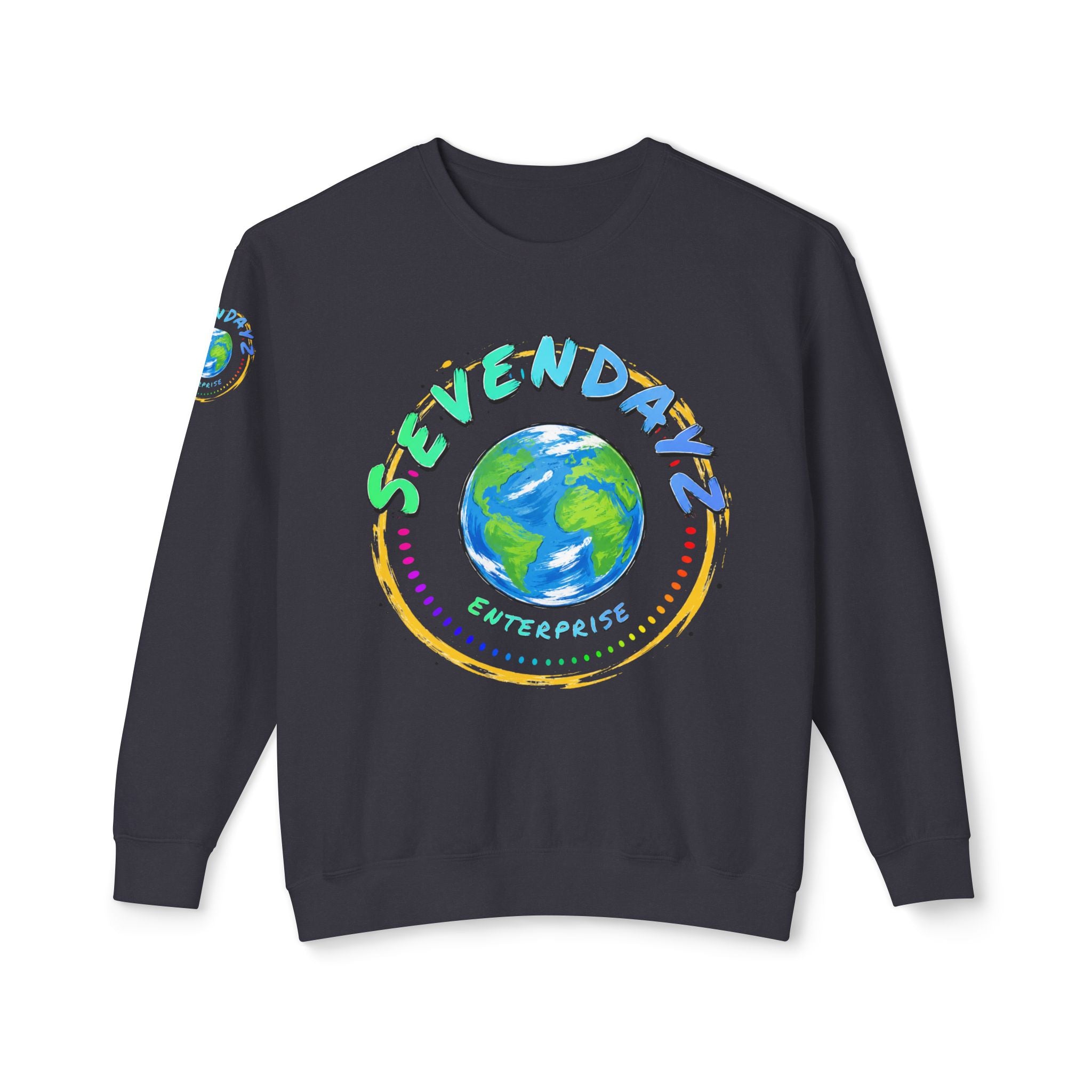 “SEVENDAYZ” Globe Crewneck with “EVERYDAY IM HUSTLIN” Back Print