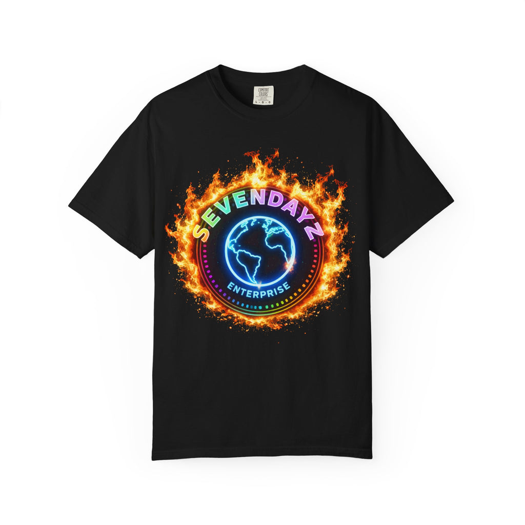Sevendayz Enterprise Flaming Globe Graphic Tee
