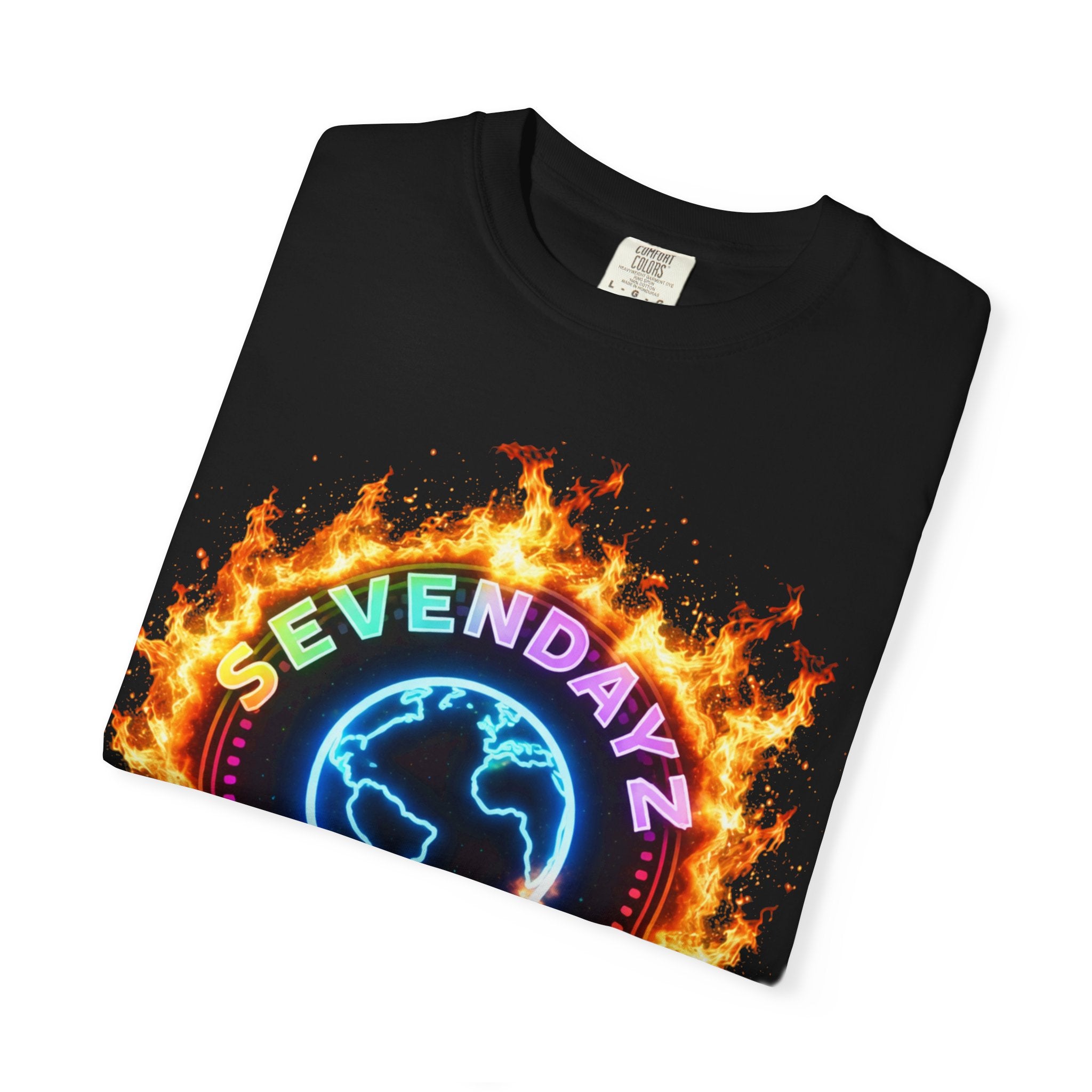 Sevendayz Enterprise Flaming Globe Graphic Tee