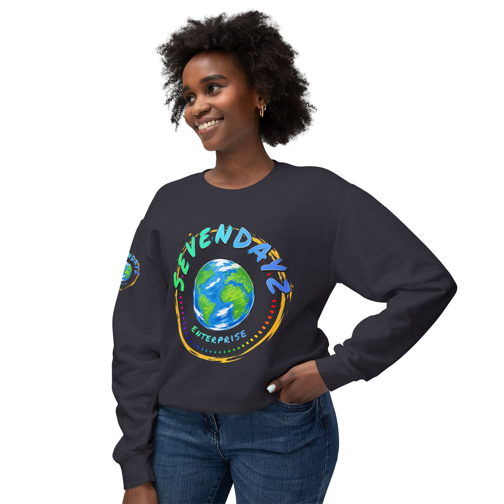“SEVENDAYZ” Globe Crewneck with “EVERYDAY IM HUSTLIN” Back Print
