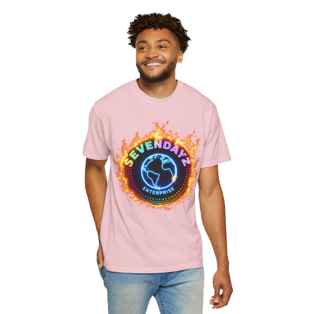 Sevendayz Enterprise Flaming Globe Graphic Tee