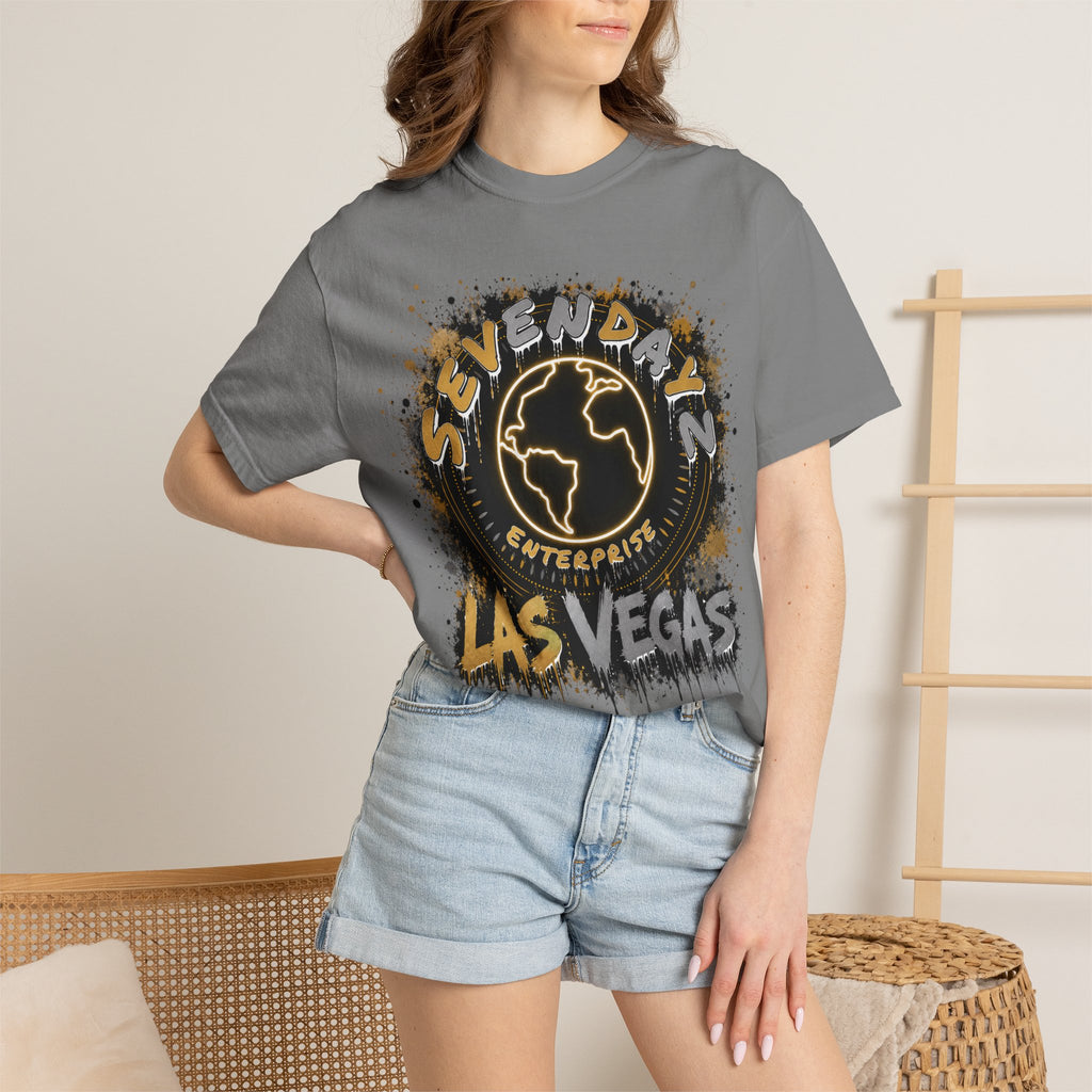 Las Vegas Graffiti T-Shirt — 'Sevendaz Enterprises' Streetwear Tee
