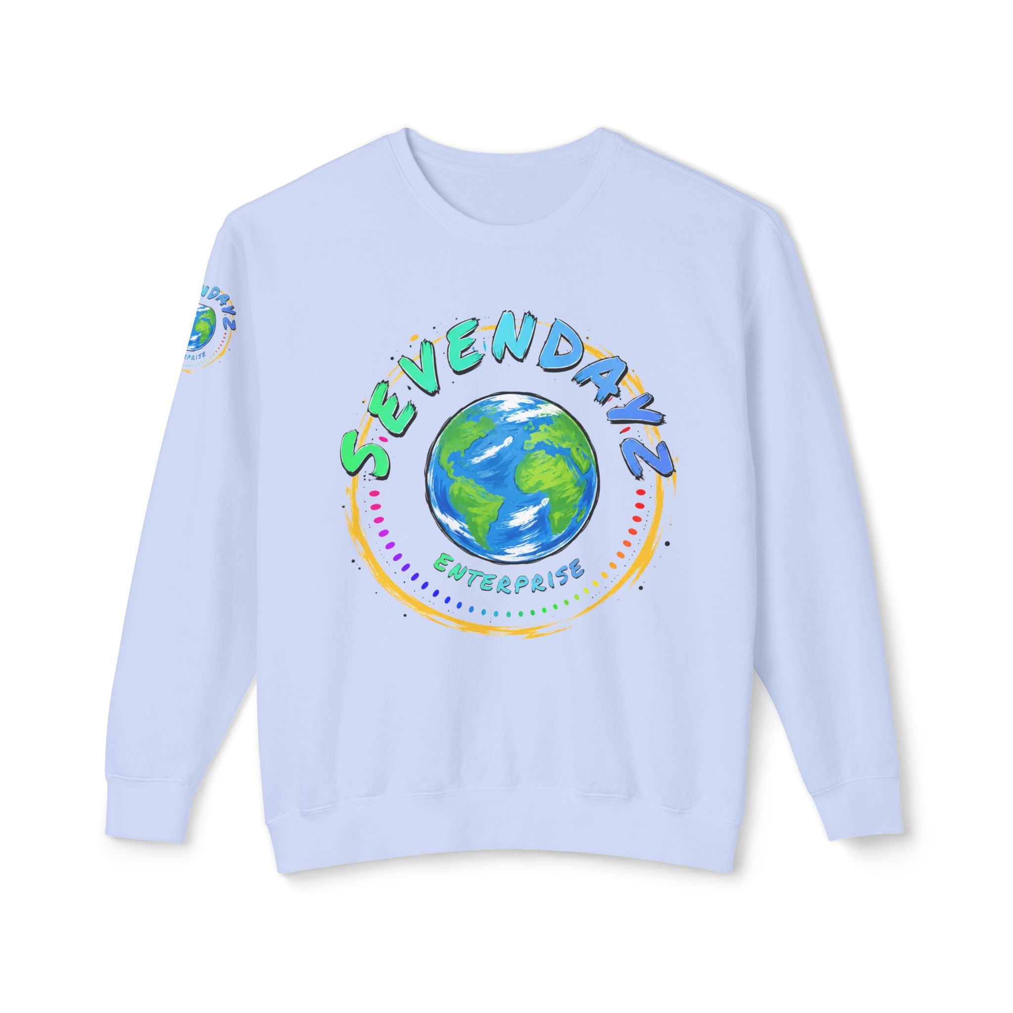 “SEVENDAYZ” Globe Crewneck with “EVERYDAY IM HUSTLIN” Back Print