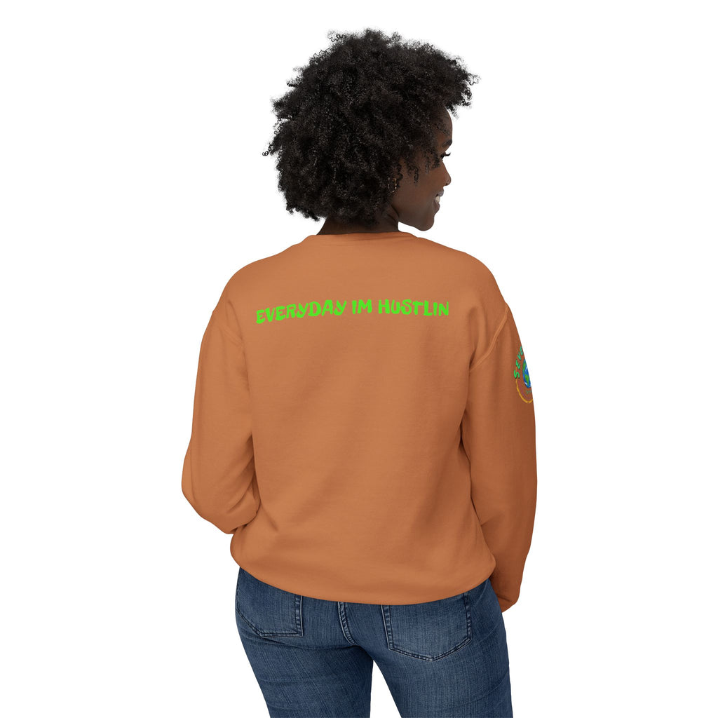“SEVENDAYZ” Globe Crewneck with “EVERYDAY IM HUSTLIN” Back Print