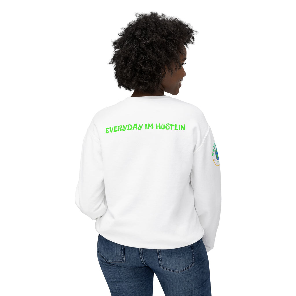 “SEVENDAYZ” Globe Crewneck with “EVERYDAY IM HUSTLIN” Back Print