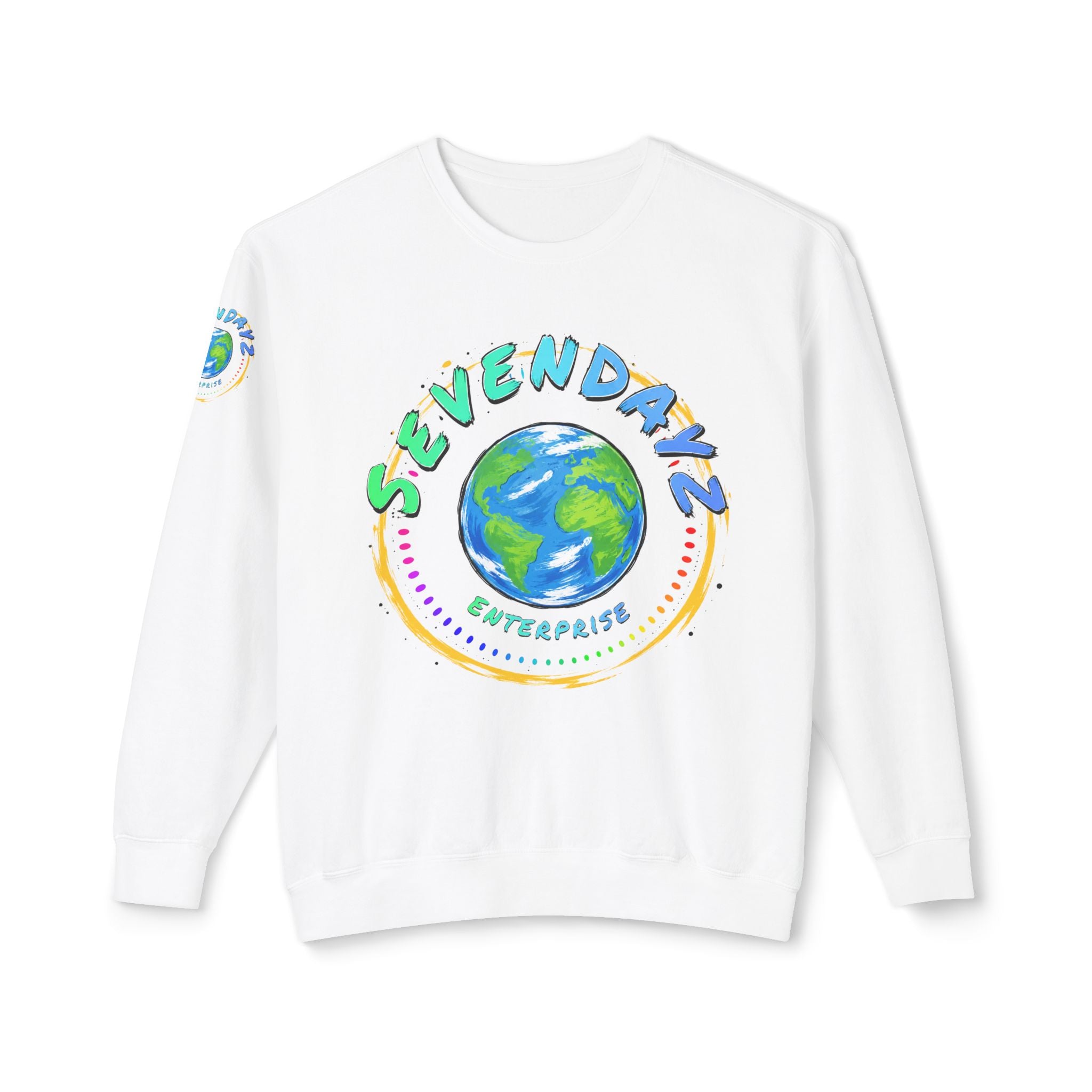 “SEVENDAYZ” Globe Crewneck with “EVERYDAY IM HUSTLIN” Back Print